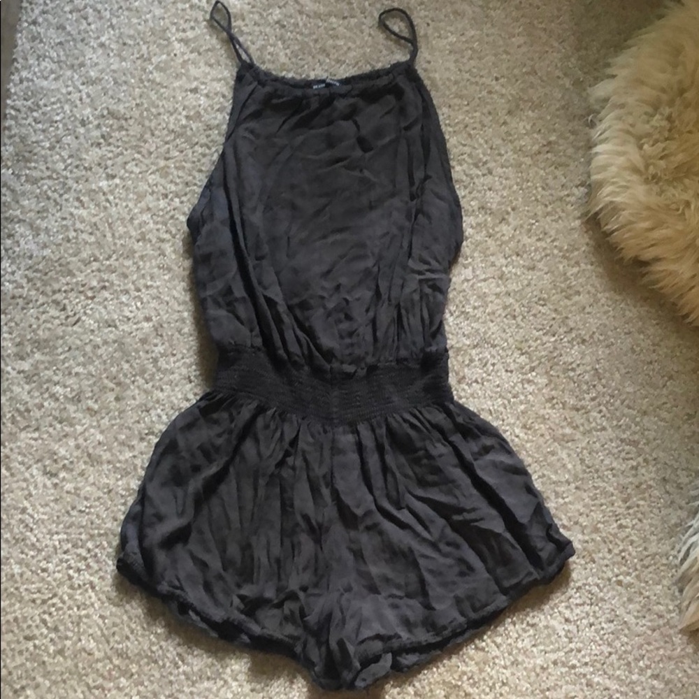 Chocolate brown/black brandy romper!